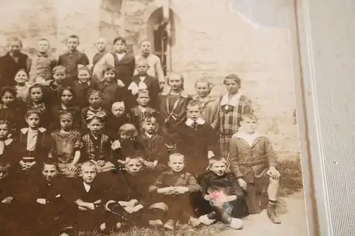 tolles altes Klassenfoto - Schulklasse - 1900-1920 ?? Ort ??