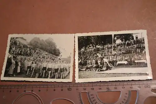 zwei tolle alte Fotos - Pimpfe Jugend beim Sport - 1939