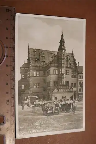 tolle alte Karte - Rathaus  Schweinfurt am Main- BDM Mädels  30-40er Jahre