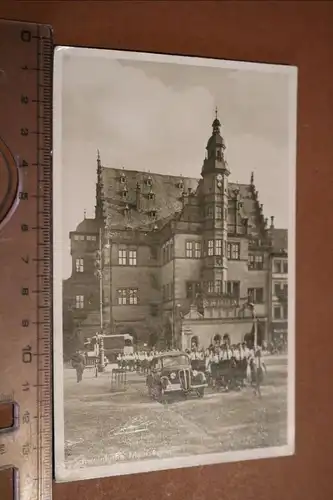 tolle alte Karte - Rathaus  Schweinfurt am Main- BDM Mädels  30-40er Jahre 
