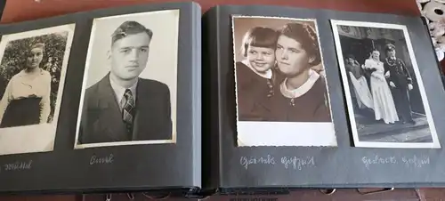 tolles altes Album 73 Fotos - Familie , Mädchen, Soldaten - 30er Jahre 