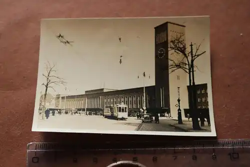tolles altes Foto - Düsseldorfer Hauptbahnhof- Strassenbahn 30-40er Jahre