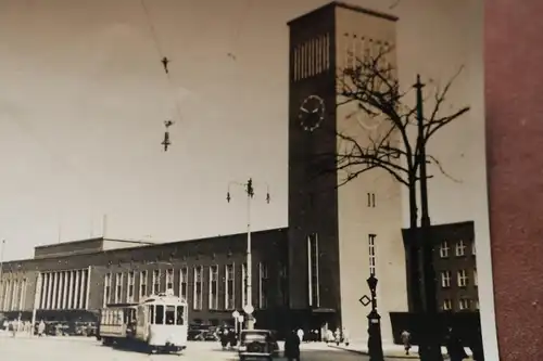 tolles altes Foto - Düsseldorfer Hauptbahnhof- Strassenbahn 30-40er Jahre