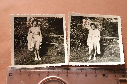 zwei tolle alte Fotos hübsche Frau - im Bikini 1942