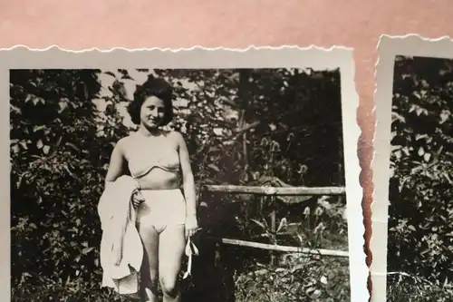 zwei tolle alte Fotos hübsche Frau - im Bikini 1942