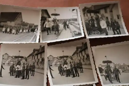 16 tolle alte Fotos Soldaten bei Festumzug Messkirch - Abt.  3 /267 