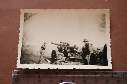 altes Foto - Artilleriegeschütz beim Feuern - Ort ??? 1941 