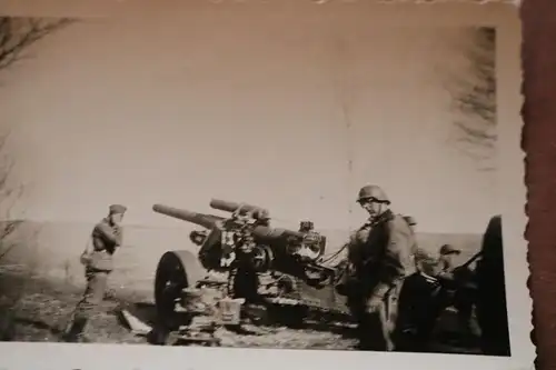 altes Foto - Artilleriegeschütz beim Feuern - Ort ??? 1941