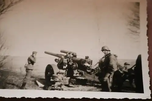 altes Foto - Artilleriegeschütz beim Feuern - Ort ??? 1941 