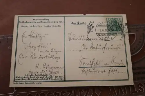 tolle alte Karte   Österreichisches Staatsgebäude - Weltausstellung Leipzig 1914