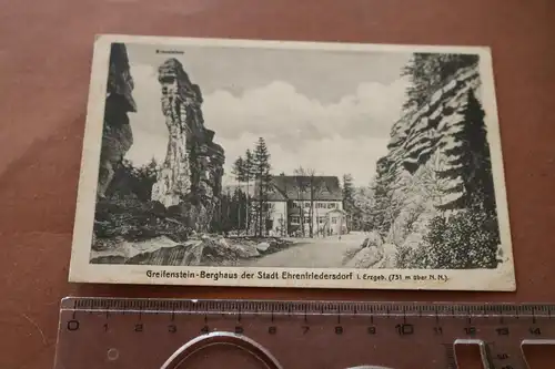 tolle alte Karte -  Greifenstein-Berghaus der Stadt Ehrenfriedersdorf  20er Jahr