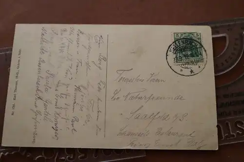 tolle alte Karte -  Fürst Karl Günther Denkmal Langen Berg bei Gehren 1912