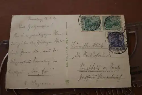 tolle alte Karte - Gesamtansicht - Sonneberg Thüringen 1920 