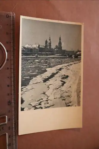 tolle alte Karte - Dresden im Winter - Alter ?? Welzel Tiefdruck 