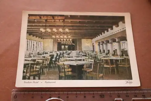 tolle alte Karte - Restaurant vom Broken-Hotel  30-50er Jahre ???