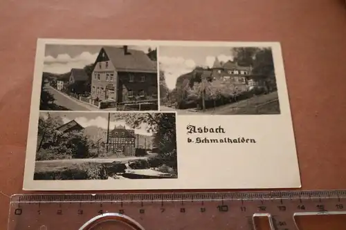 tolle alte Karte -  Ansichten von Asbach b. Schmalhalden (2) 1954