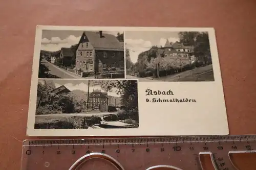 tolle alte Karte -  Ansichten von Asbach b. Schmalhalden (1) 1954