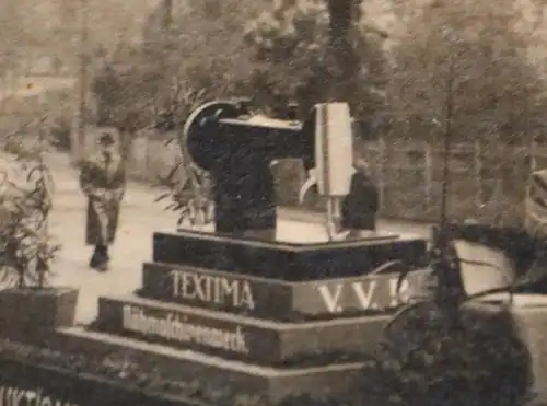 tolles altes Foto -Festwagen Textima Nähmaschinenwerk - 1950