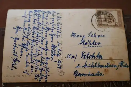 tolle alte Karte -  Stadttheater Cottbus  1952