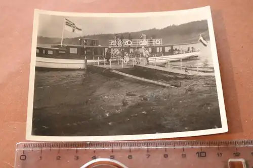 tolles altes Foto - Anlegestelle - Schiff See ? Fluß ?  Ort ?  1914-18