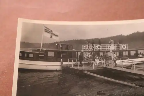 tolles altes Foto - Anlegestelle - Schiff See ? Fluß ?  Ort ?  1914-18