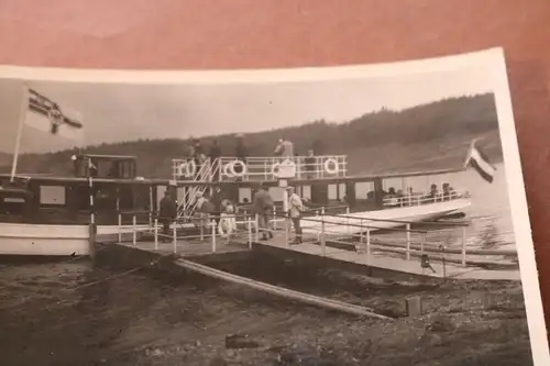 tolles altes Foto - Anlegestelle - Schiff See ? Fluß ?  Ort ?  1914-18