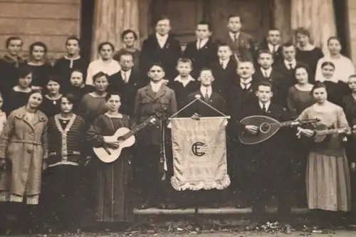 tolles altes Gruppenfoto - Jugendbund Neustadt Orla  1924