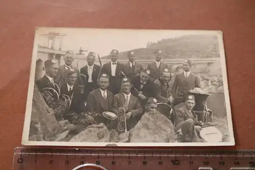tolles altes Gruppenfoto - Musikverein Schmiedefeld -  20-30er Jahre