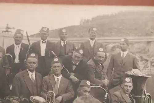 tolles altes Gruppenfoto - Musikverein Schmiedefeld -  20-30er Jahre