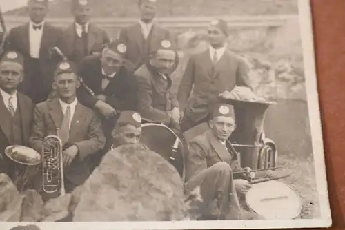 tolles altes Gruppenfoto - Musikverein Schmiedefeld -  20-30er Jahre