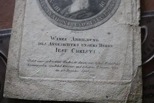 sehr alter Druck von 1806 WAHRE ABBILDUNG Iesu Christi 