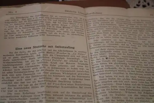 zwei alte Zeugnisse von Uhrmachern 1903 und zwei Blätter Deutsche Uhrmacherzeitu