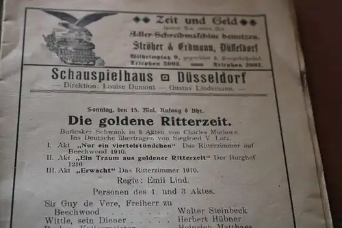 tolles altes Programmheft ?  Masken - Düsseldorfer Schauspielhaus 1910