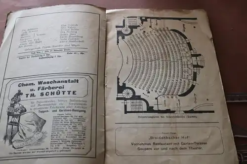 tolles altes Programmheft ?  Masken - Düsseldorfer Schauspielhaus 1910