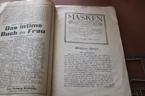 tolles altes Programmheft ?  Masken - Düsseldorfer Schauspielhaus 1910