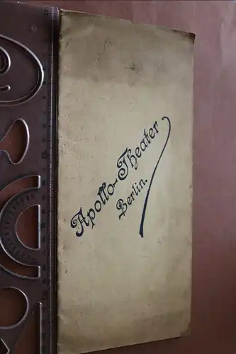 tolles altes Programmheft - Apollo-Theater Berlin 1906 