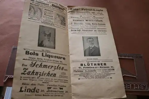 tolles altes Programmheft - Apollo-Theater Berlin 1906