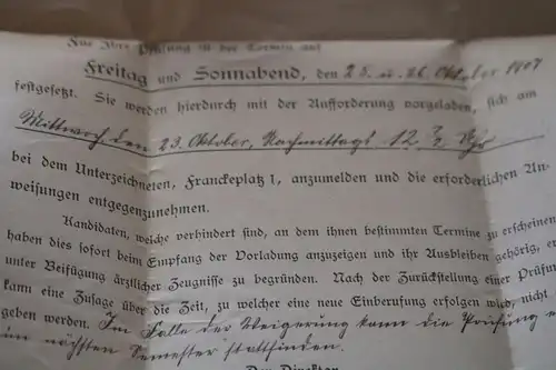 alter Brief mit Siegelmarke Königl. Wissenschafts-Commission Halle 1907