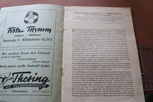 tolles altes Mitteilungsheft - Wilhelmshavener Segel-Club e.V. 1953