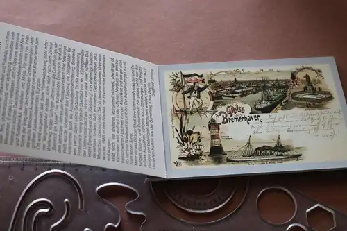 tolle Ansichtskartenmappe - 10 Karten - Auswanderergrüße auf alten Postkarten 