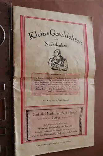 altes Heftchen - Kleine Geschichten zum Nachdenken - Alter ?? Raum Gotha 