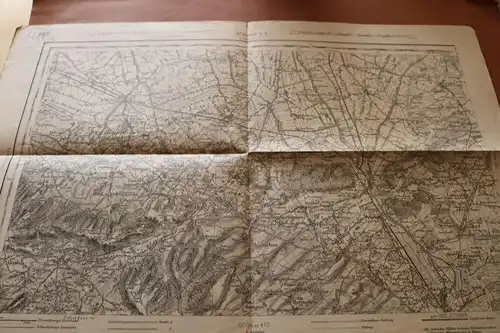 alte Landkarte Frankreich Raum St. Omer 4A ??  1:80000  von 1915 - militärisch ?