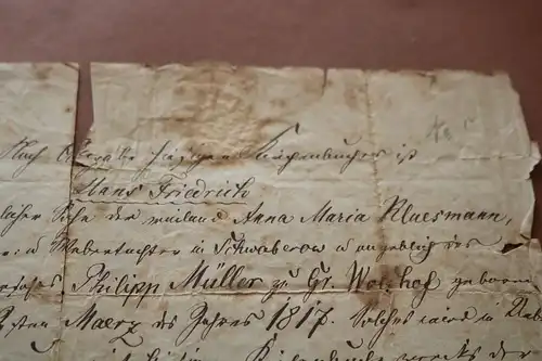 sehr altes Schreiben ? 1845 aus Körikow ?? Schwabrow ??