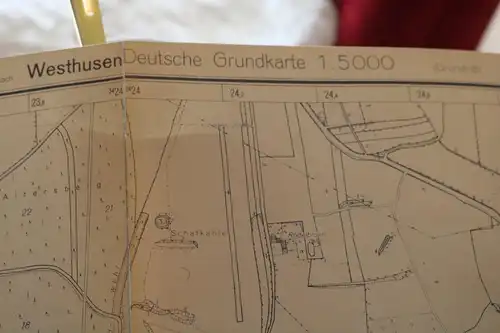 alte deutsche Grundkarte - 1:5000 Westhusen - Ausgabe 1964