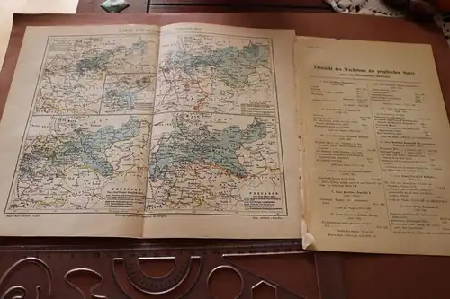 alte Karte zur Geschichte Preußens  - 1900-1920 ??