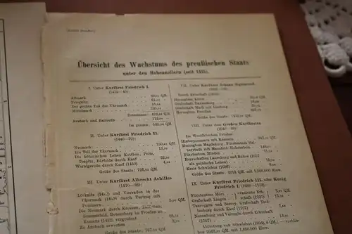 alte Karte zur Geschichte Preußens  - 1900-1920 ??