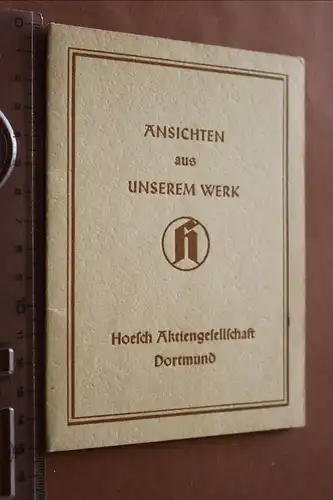 fünf tolle alte Karte in Sammelmappe Eisenhütte Dortmund, Hoesch 20-40er Jahre ?