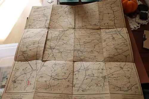 tolle alte Landkarte Raum Hohenkirchen , Tettens Wattewarden 1918