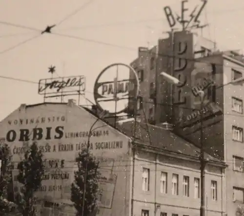 tolles altes Foto - Gebäude Werbung - Orbis, BEZ ?? 50-60er Jahre