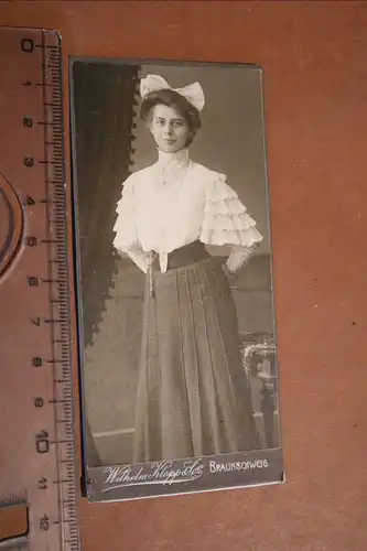 tolles altes CDV Foto - hübsche Frau aus Braunschweig